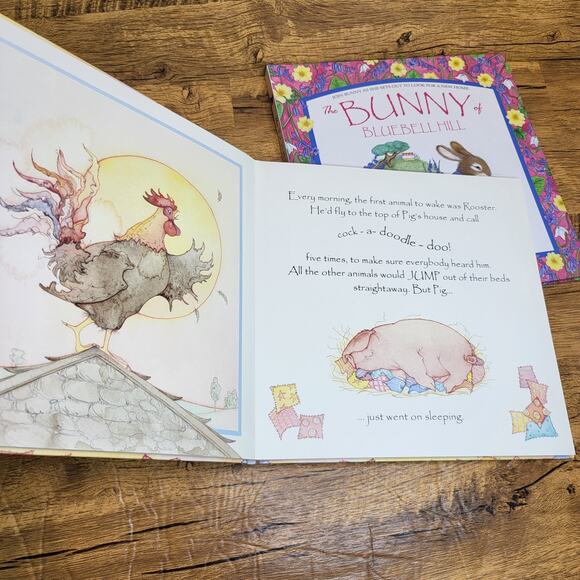 3 Children's Books Sleepy Pig Lost Duck Bunny nighttime reading picture book - Picture 5 of 6
